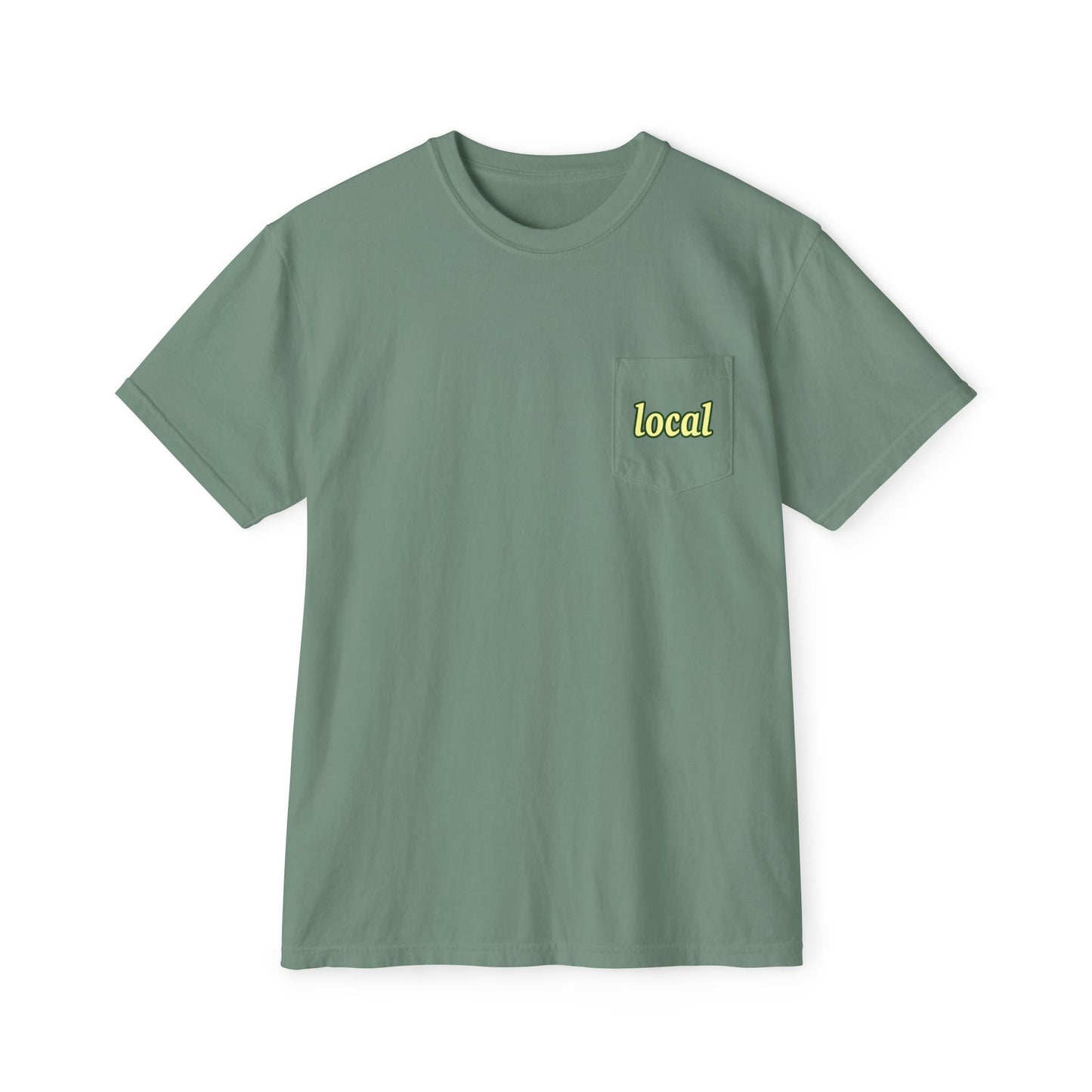 Local Yellow dingy flowers Garment-Dyed Pocket T-Shirt