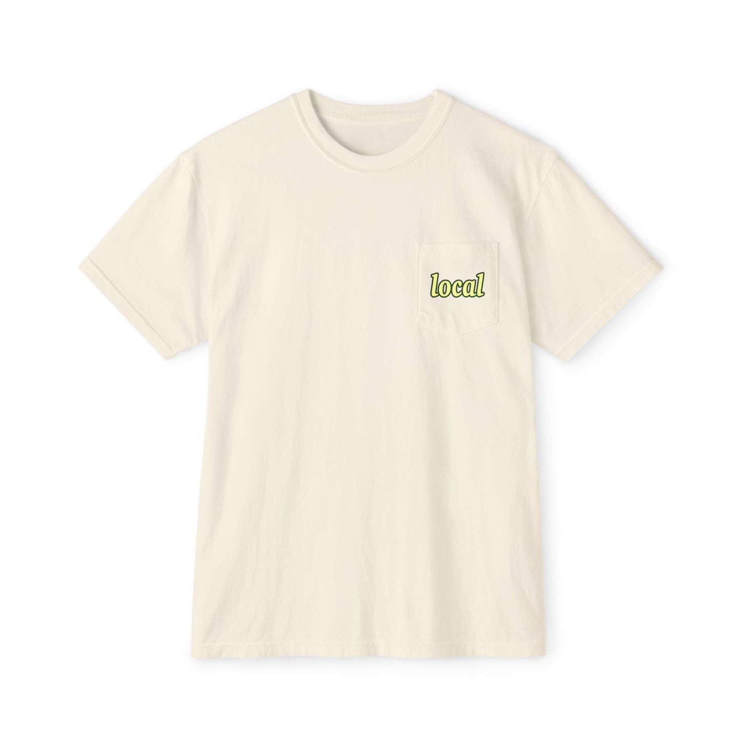 Local Yellow dingy flowers Garment-Dyed Pocket T-Shirt