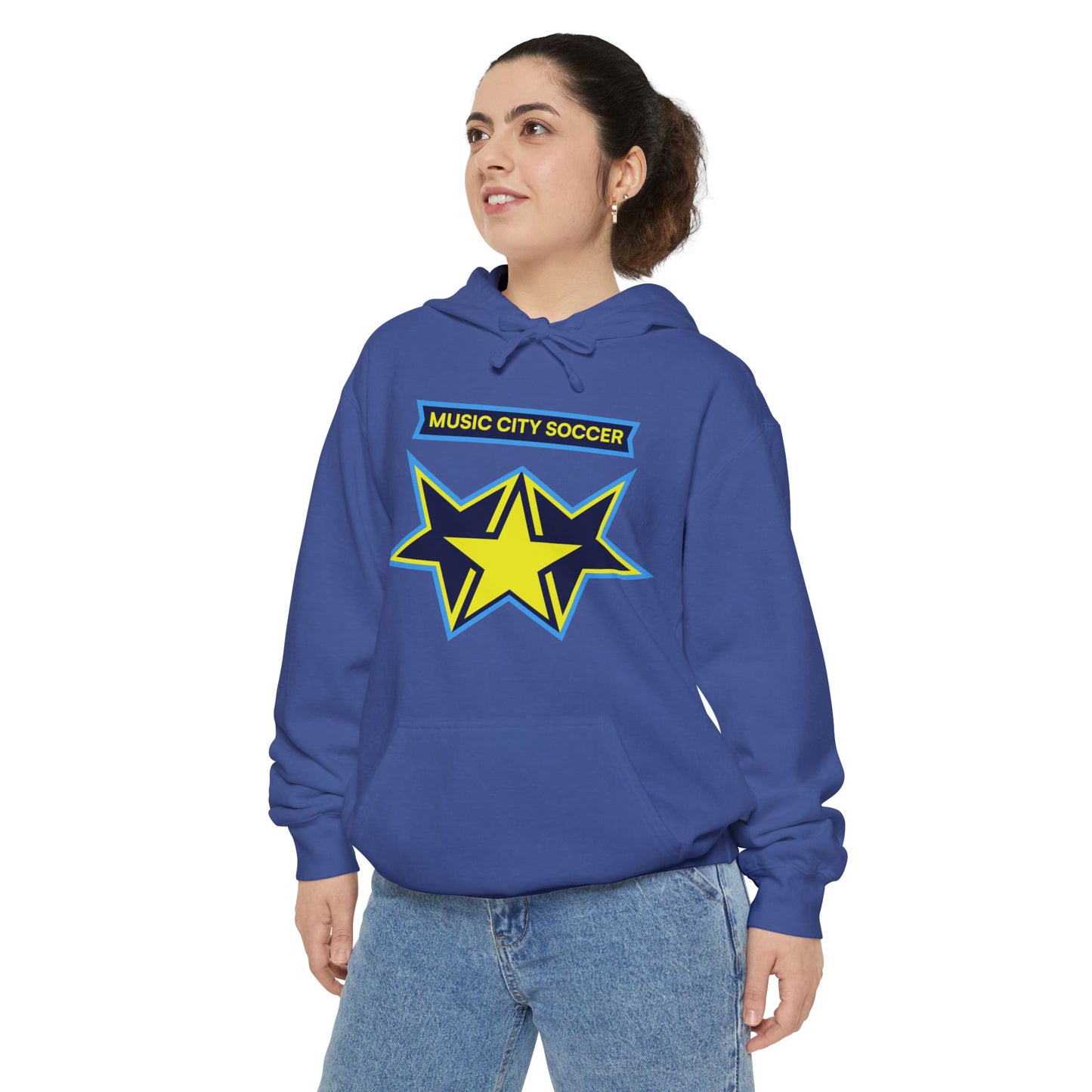 3 star refract Garment-Dyed Hoodie