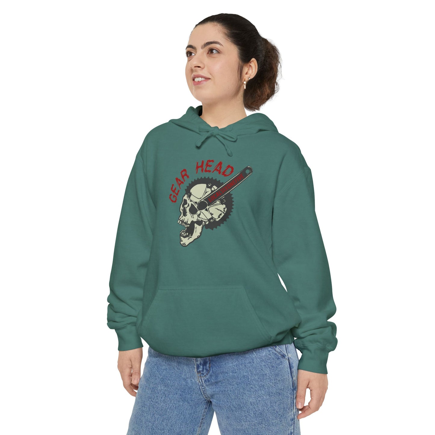 Gear Head Unisex Garment-Dyed Hoodie