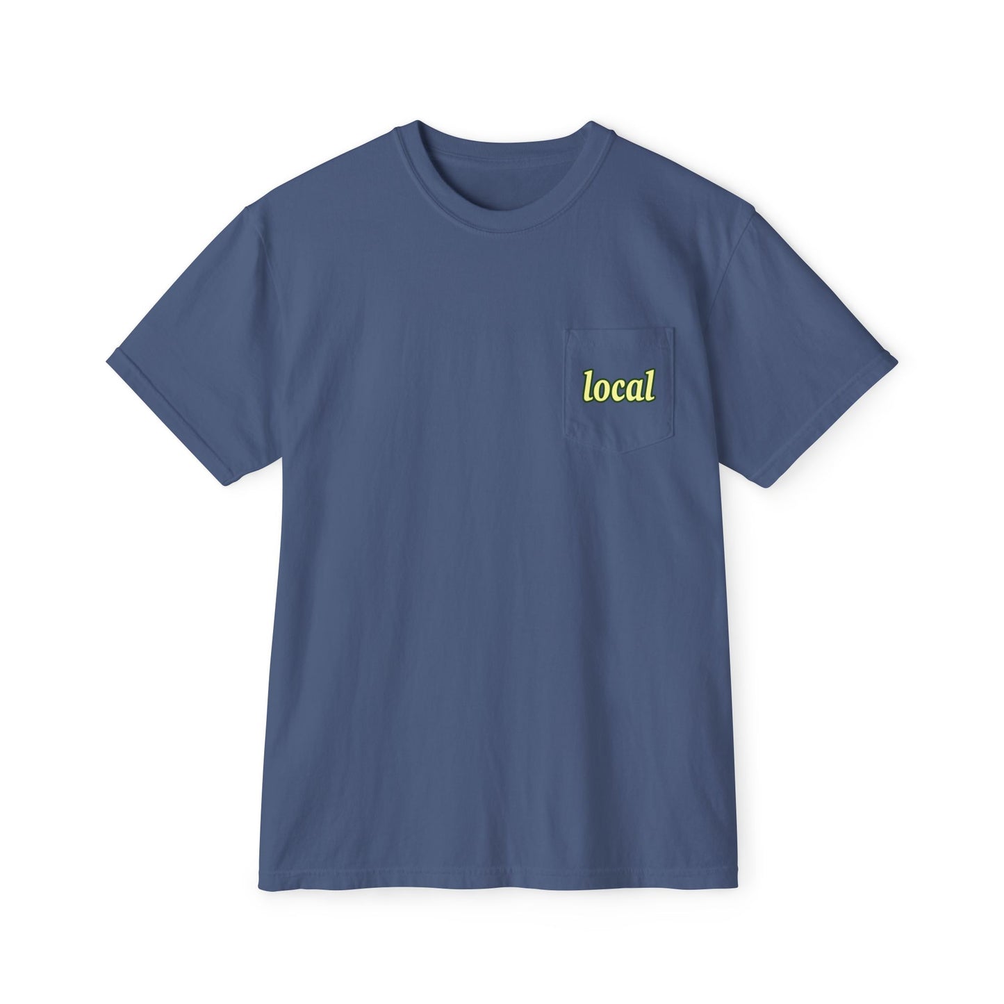 Local Yellow dingy flowers Garment-Dyed Pocket T-Shirt