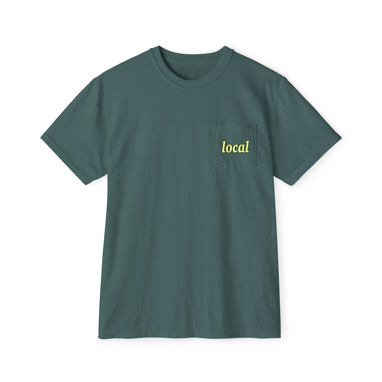 Local Yellow dingy flowers Garment-Dyed Pocket T-Shirt