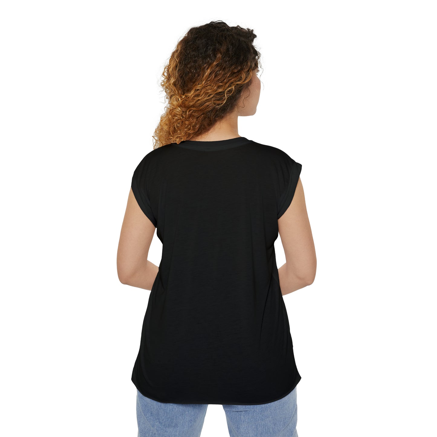 2Boots Women’s Flowy Rolled Cuffs Muscle Tee