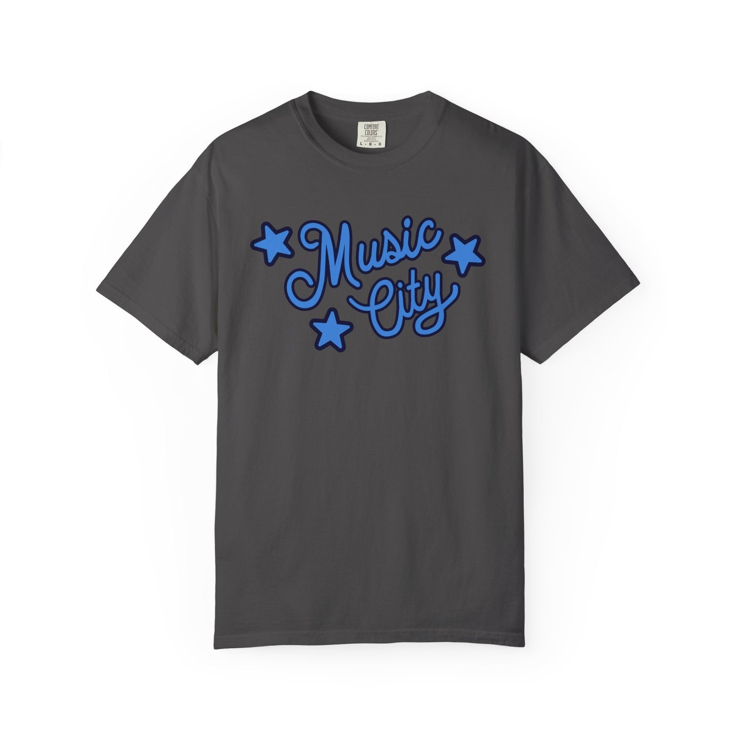 Music City Script Stars Unisex Garment-Dyed T-shirt