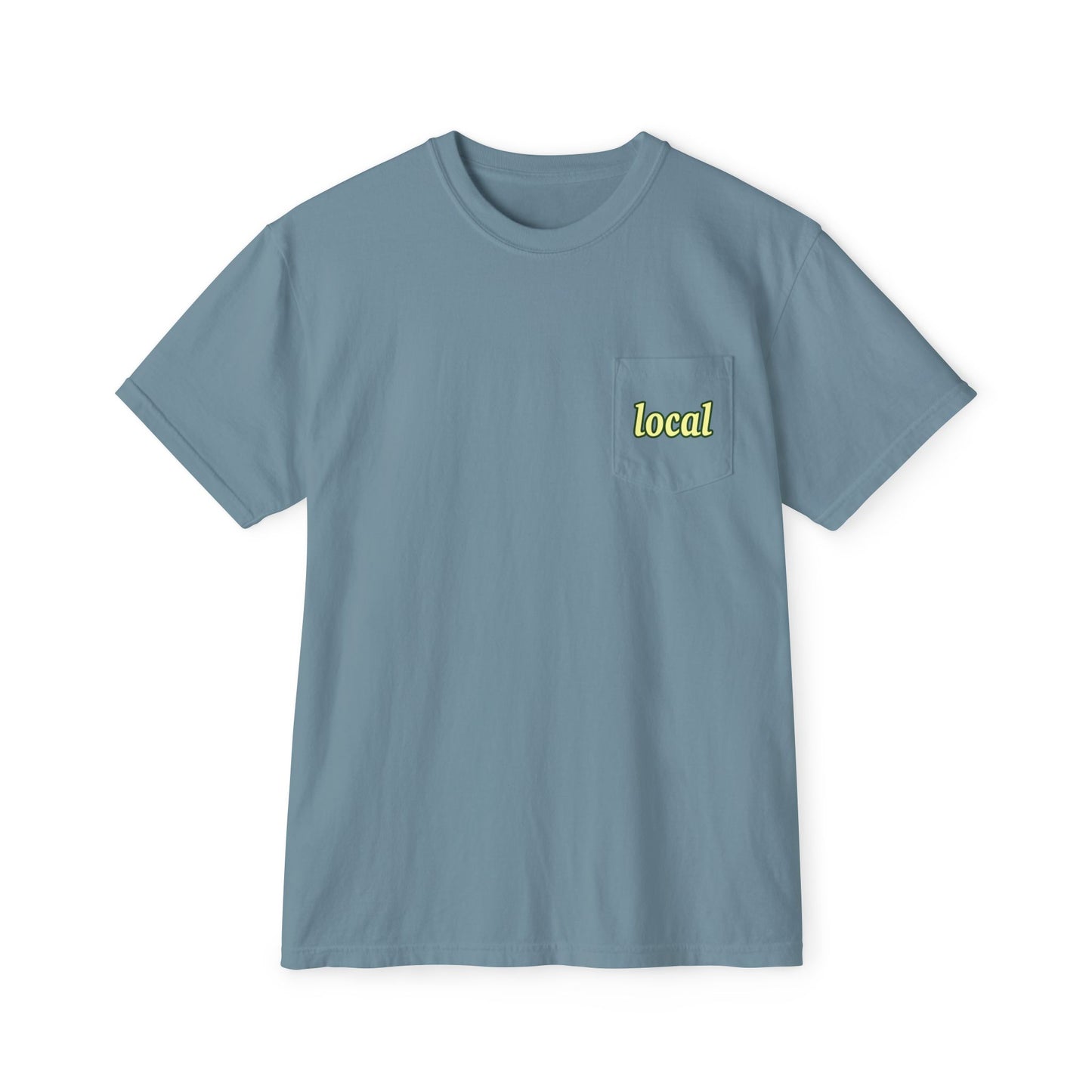 Local Yellow dingy flowers Garment-Dyed Pocket T-Shirt