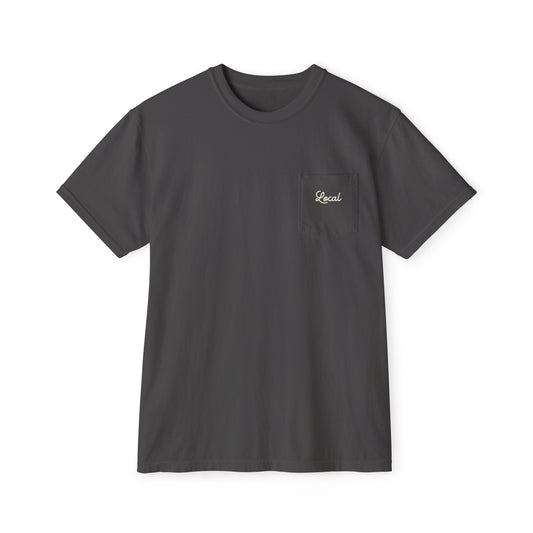 Local Script Unisex Garment-Dyed Pocket T-Shirt