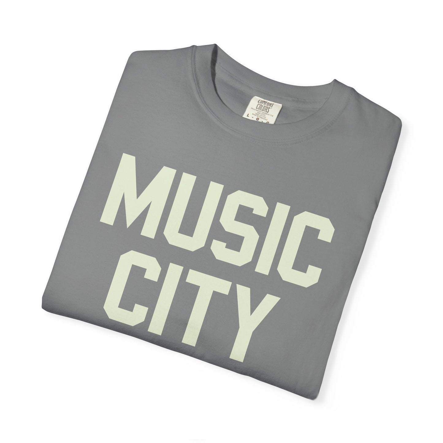 Music City Blocky Unisex Garment-Dyed T-shirt