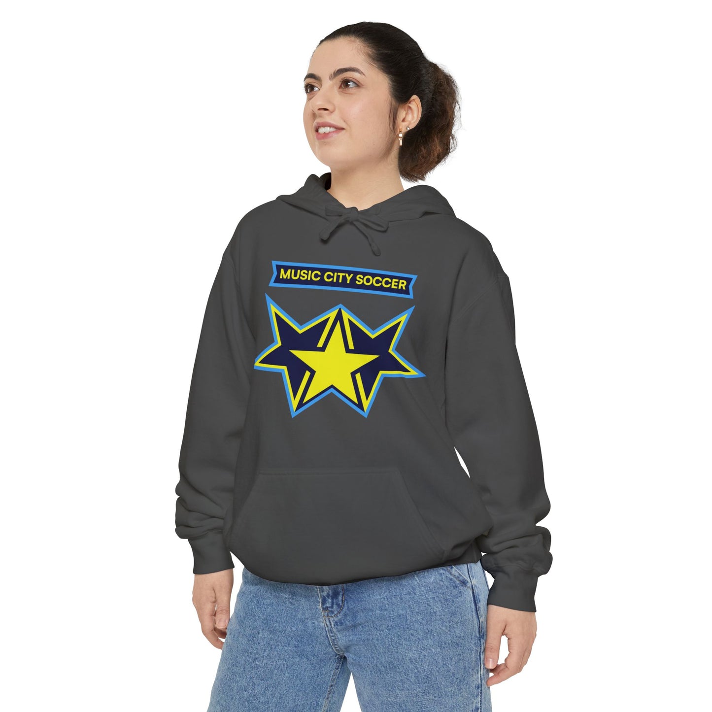 3 star refract Garment-Dyed Hoodie
