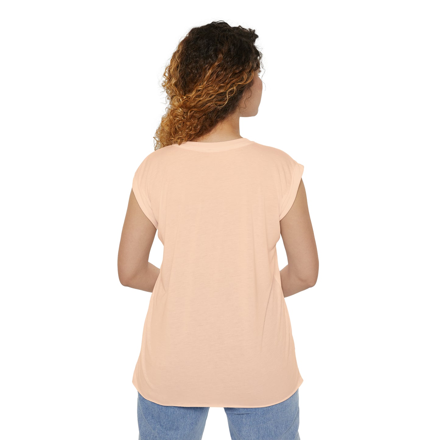 2Boots Women’s Flowy Rolled Cuffs Muscle Tee
