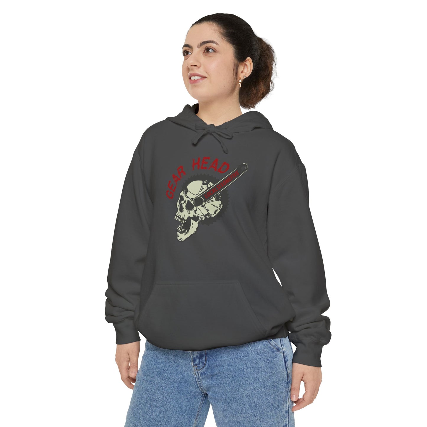 Gear Head Unisex Garment-Dyed Hoodie