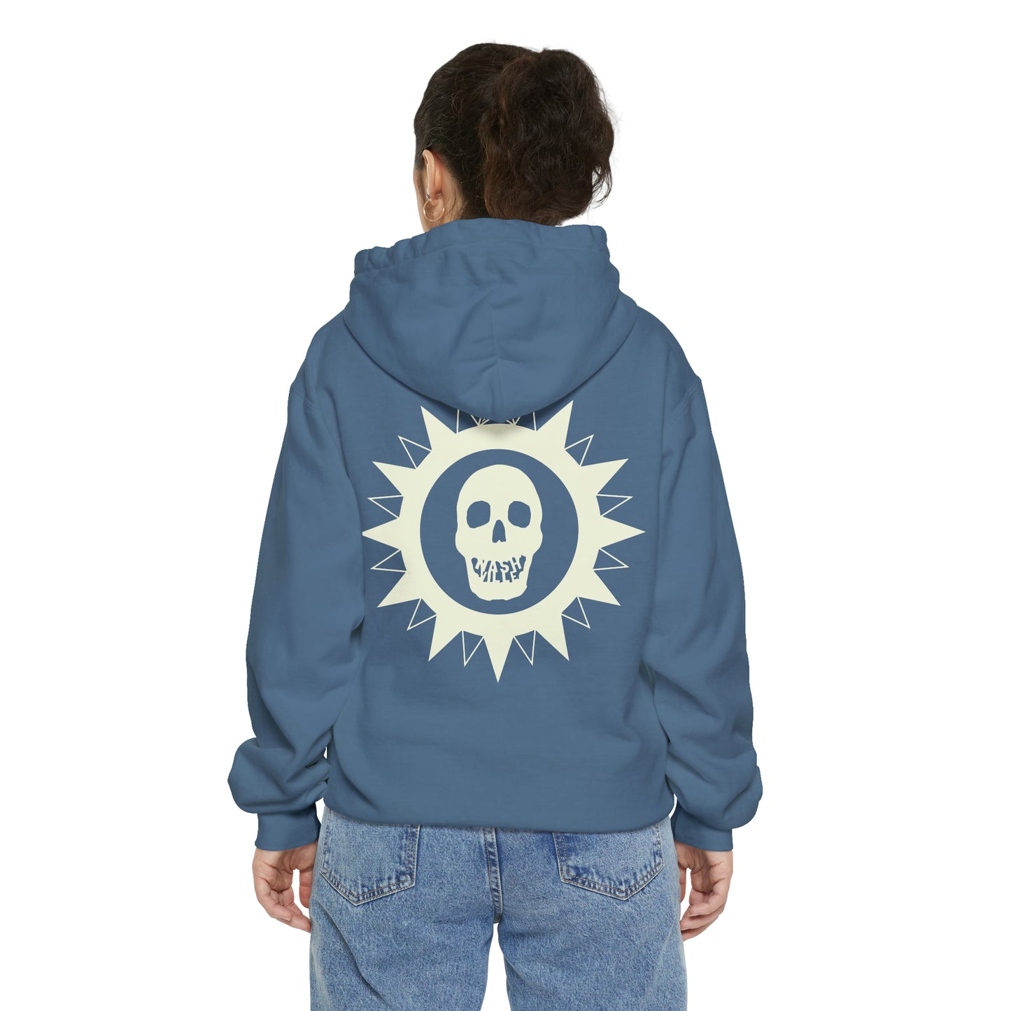 615 City Skull Unisex Garment-Dyed Hoodie
