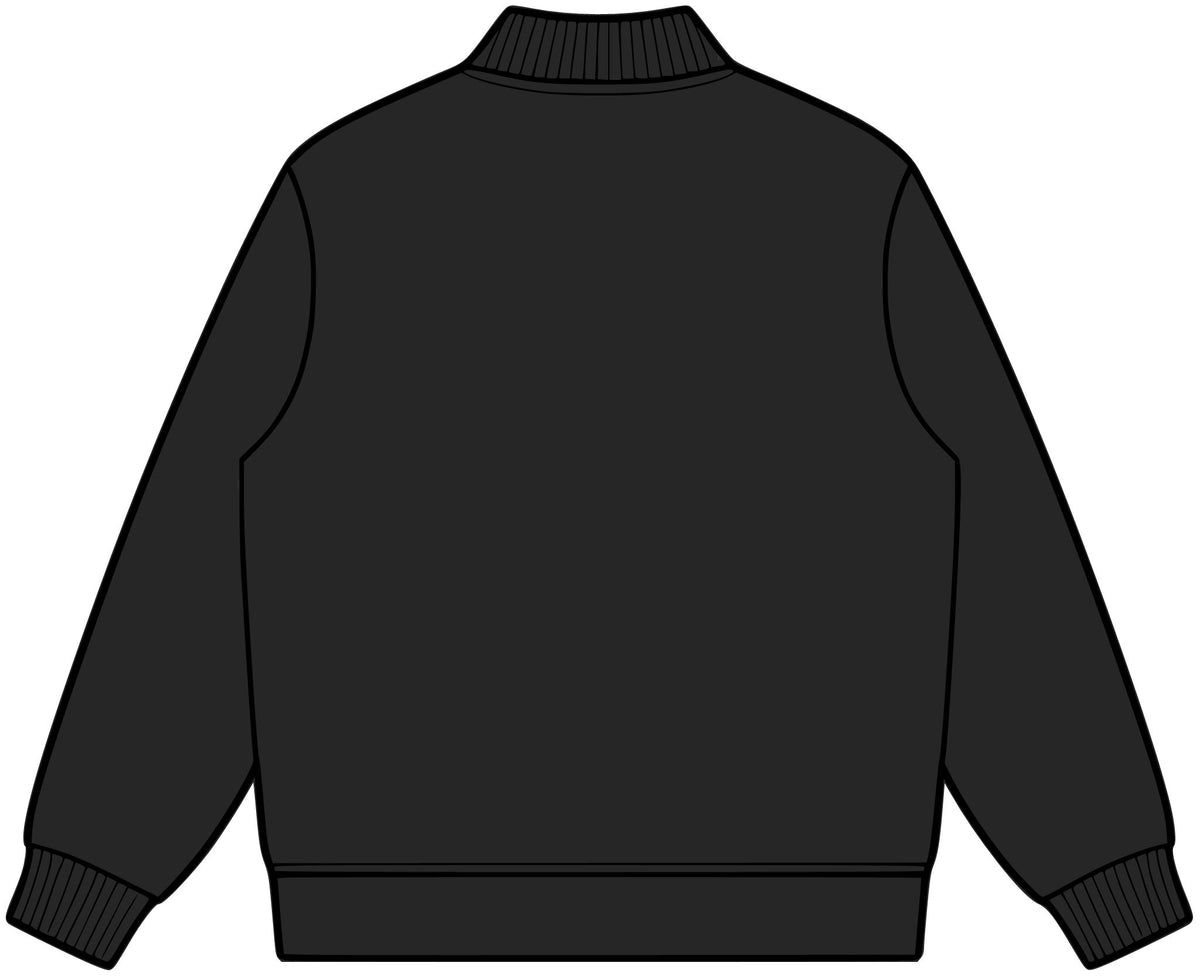 Local Bolt Line Felt Bomber Jacket