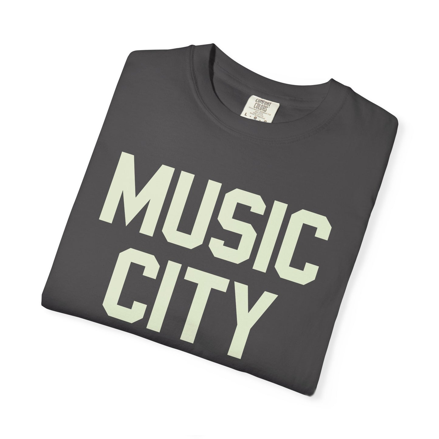 Music City Blocky Unisex Garment-Dyed T-shirt