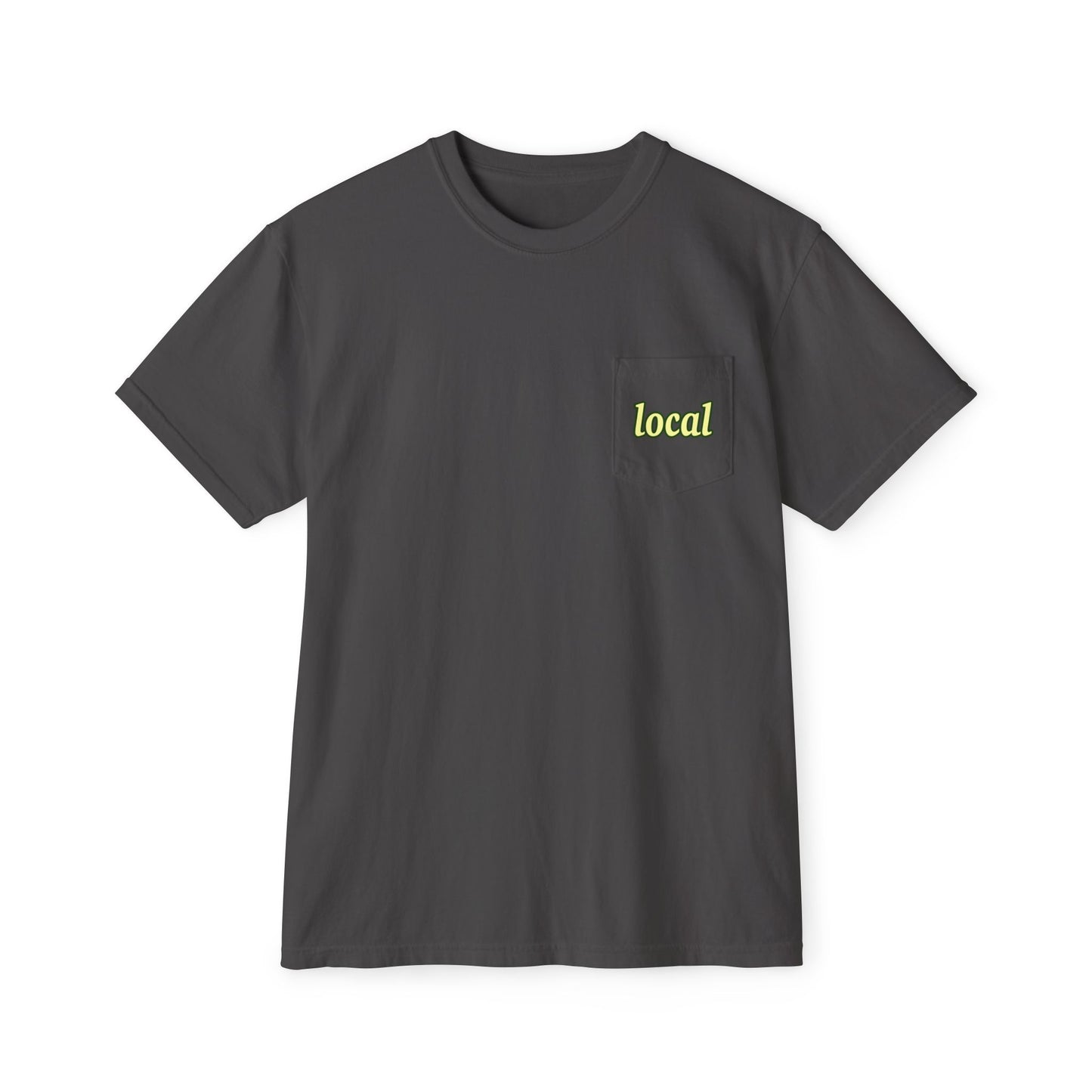 Local Yellow dingy flowers Garment-Dyed Pocket T-Shirt