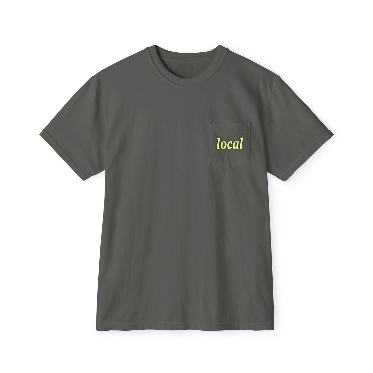 Local Yellow dingy flowers Garment-Dyed Pocket T-Shirt