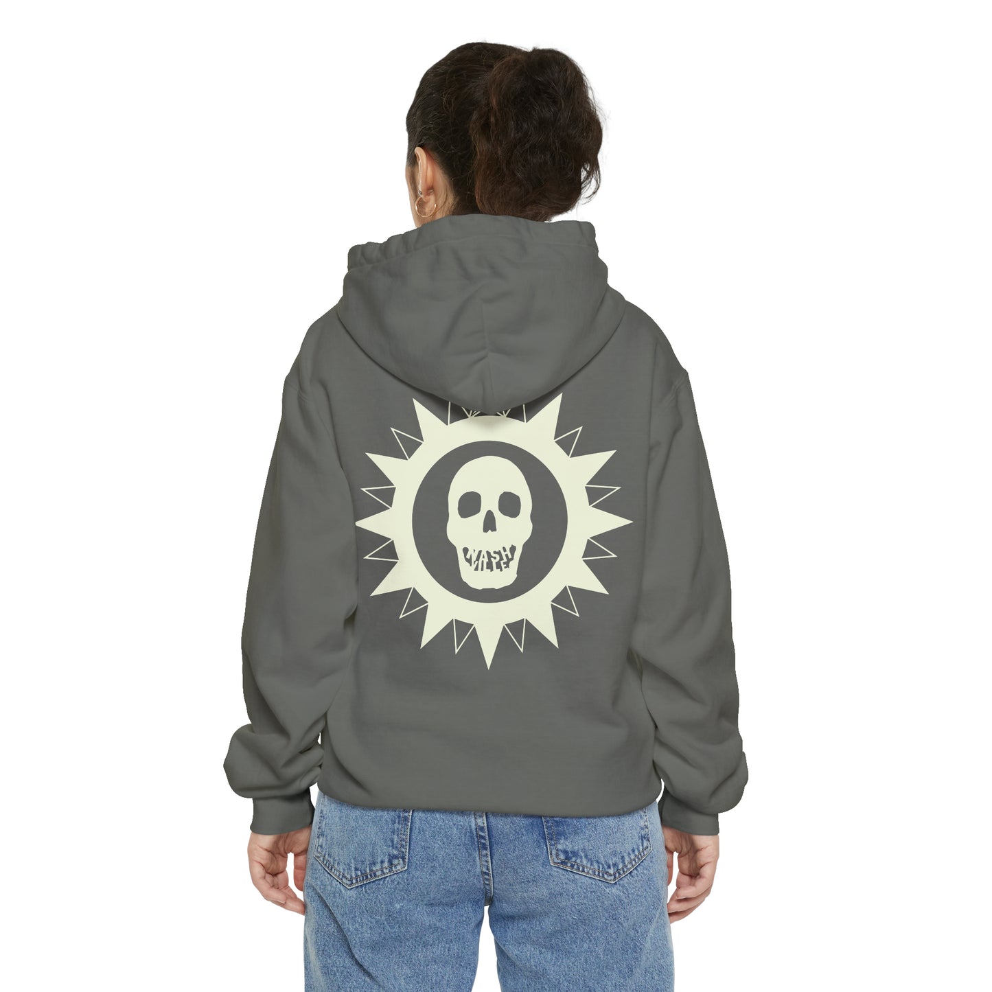 615 City Skull Unisex Garment-Dyed Hoodie