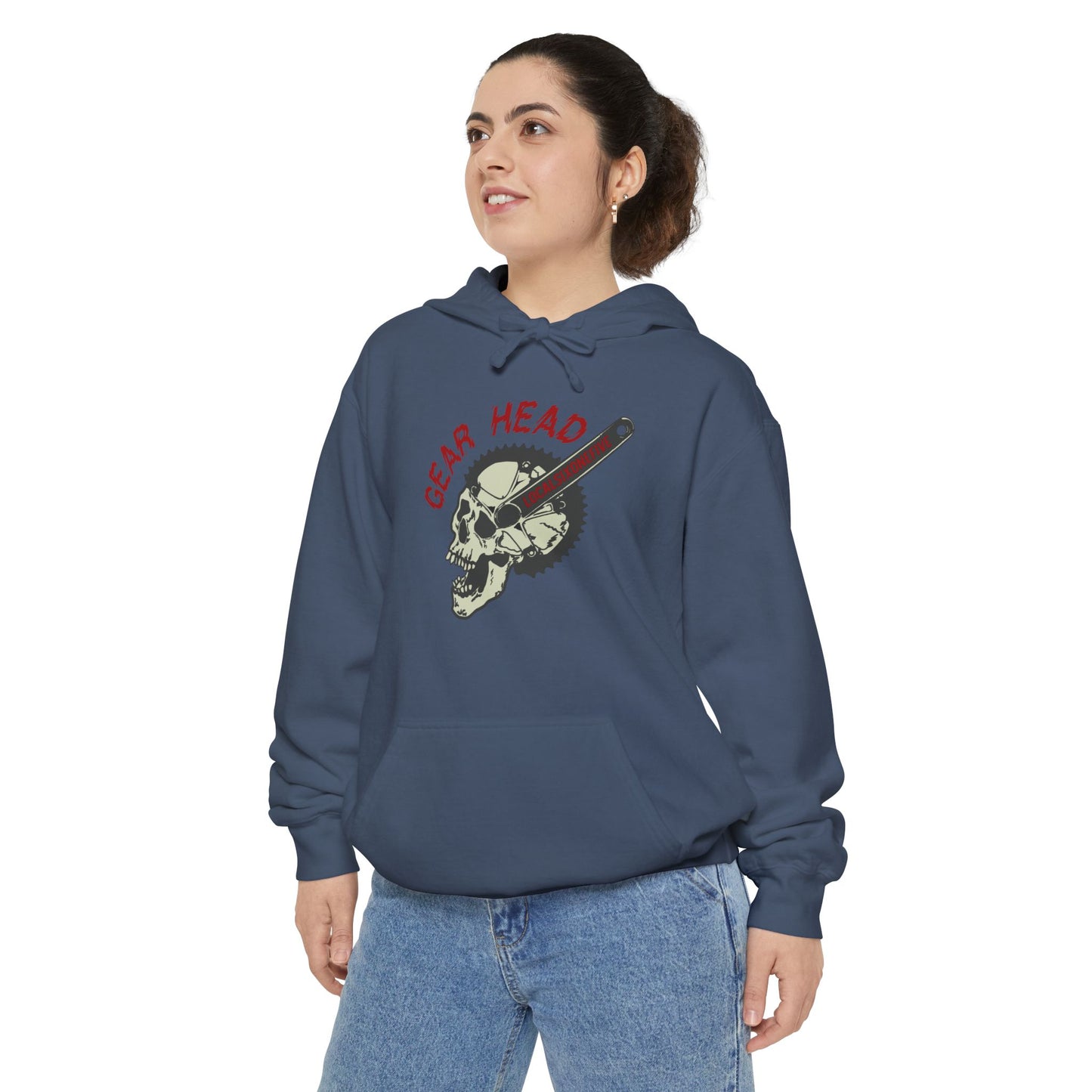 Gear Head Unisex Garment-Dyed Hoodie