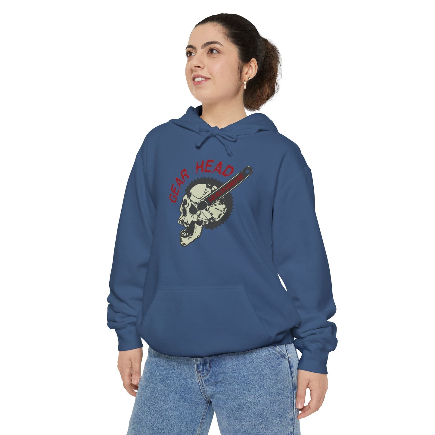 Gear Head Unisex Garment-Dyed Hoodie