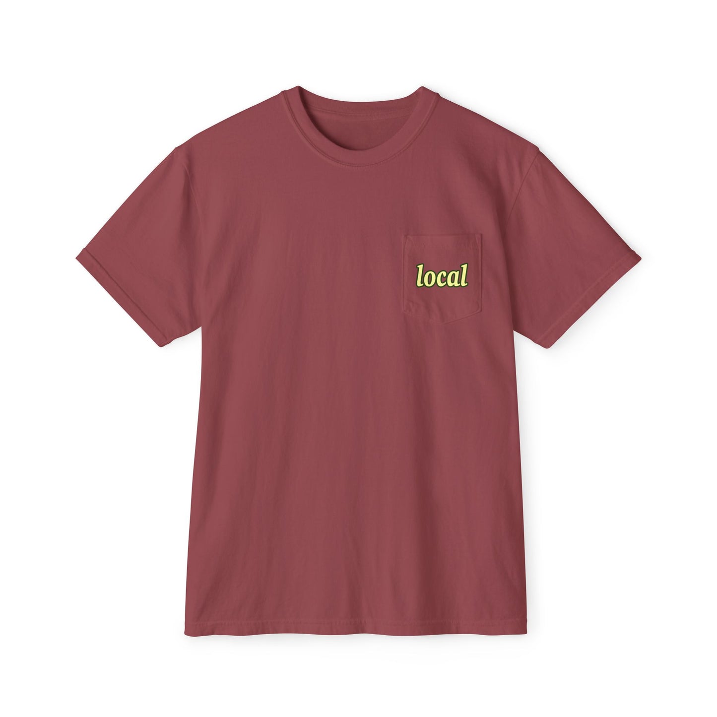 Local Yellow dingy flowers Garment-Dyed Pocket T-Shirt