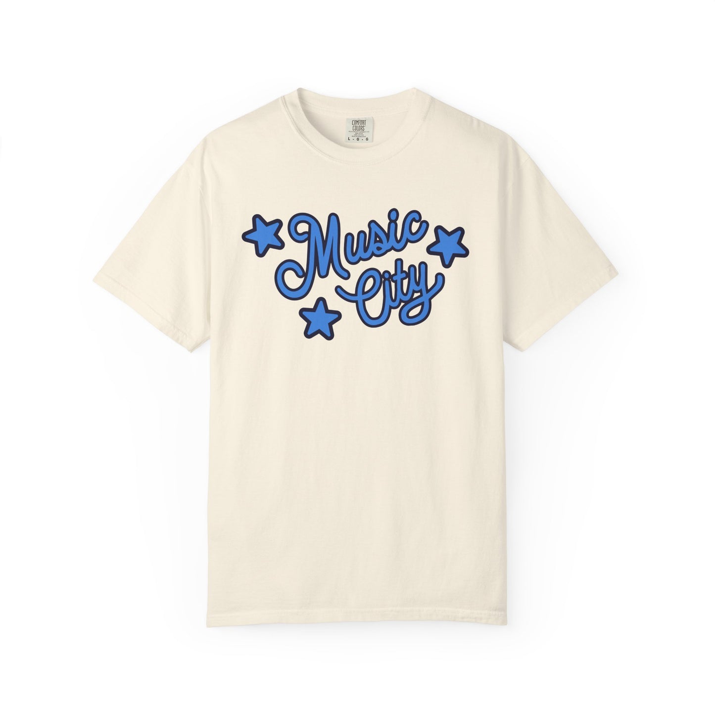 Music City Script Stars Unisex Garment-Dyed T-shirt