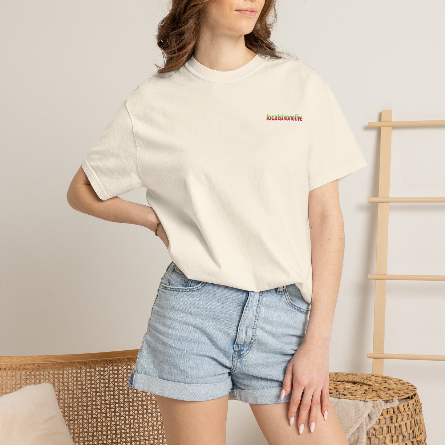 Local City blur Garment-Dyed T-shirt