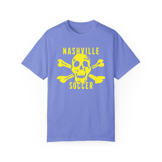 Nashville Soccer SkullXBones Garment-Dyed T-shirt