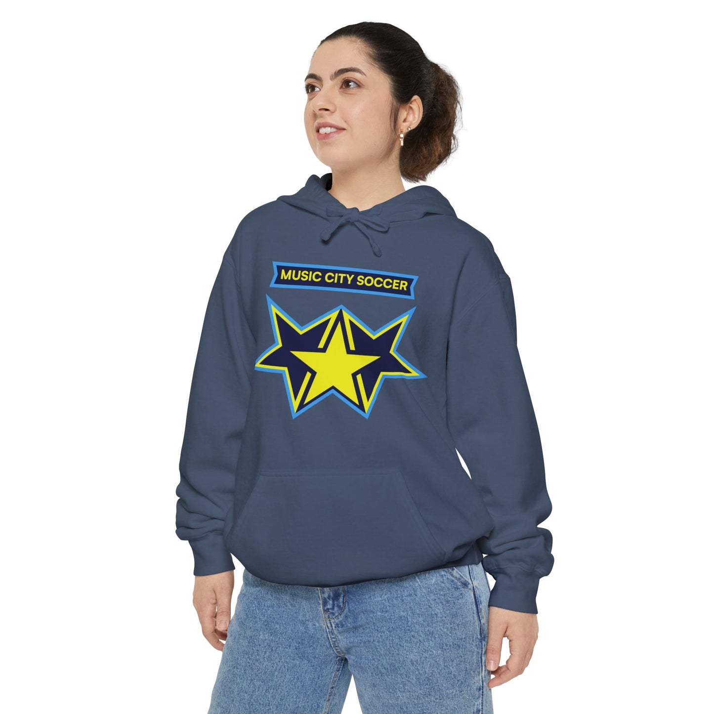 3 star refract Garment-Dyed Hoodie