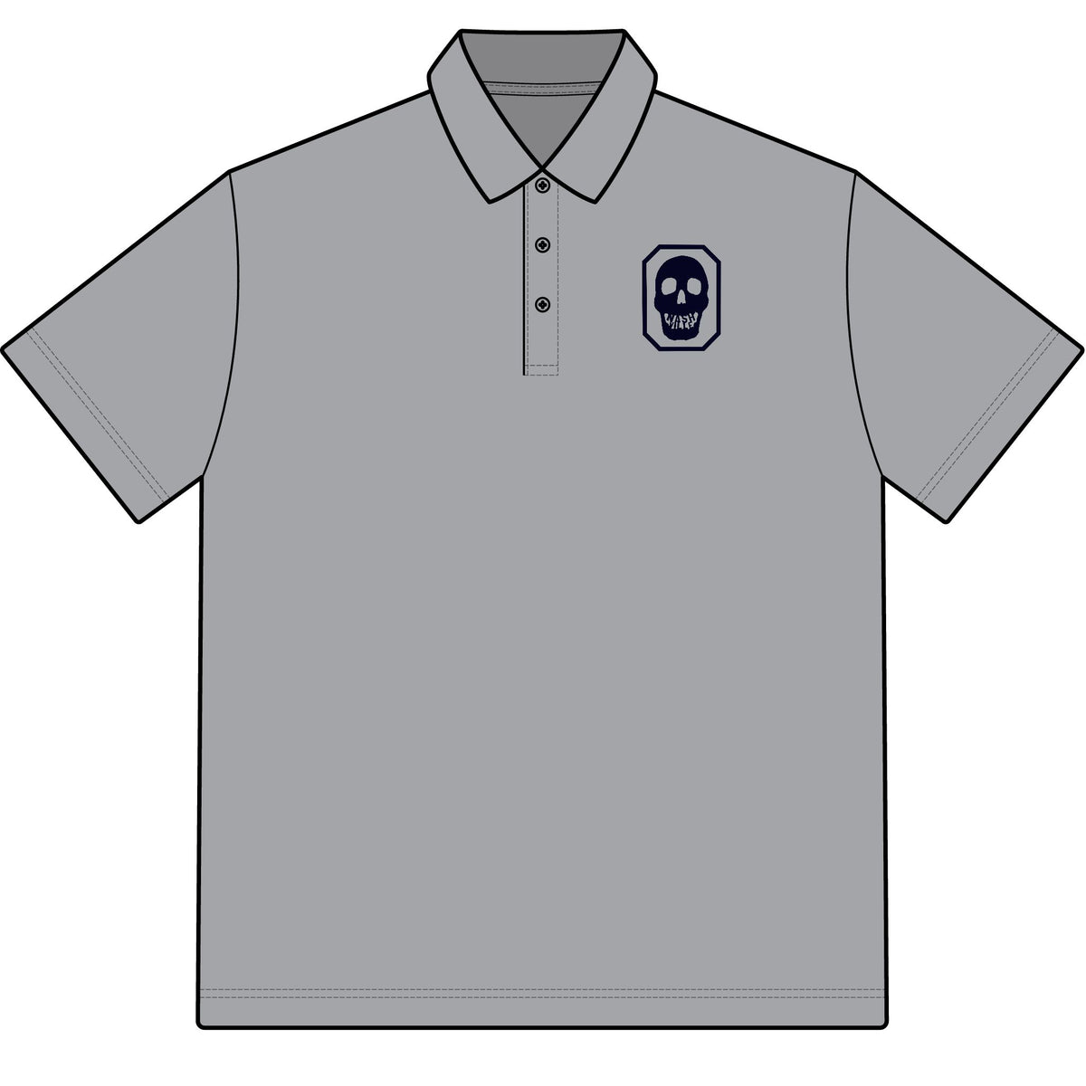 SkullTeeth Crest Men's Pique Polo