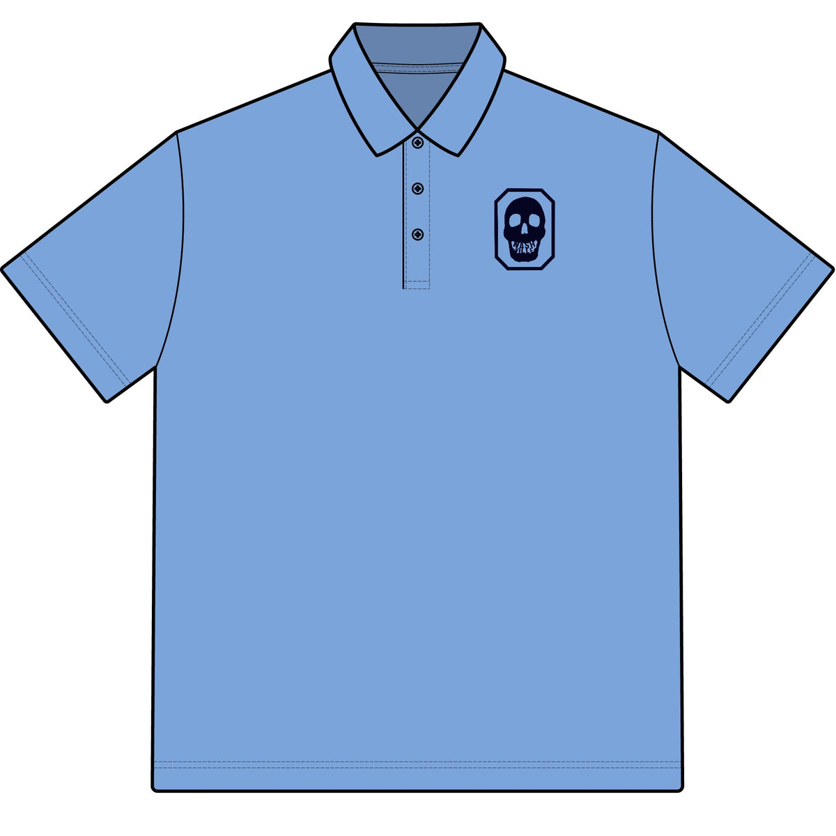 SkullTeeth Crest Men's Pique Polo