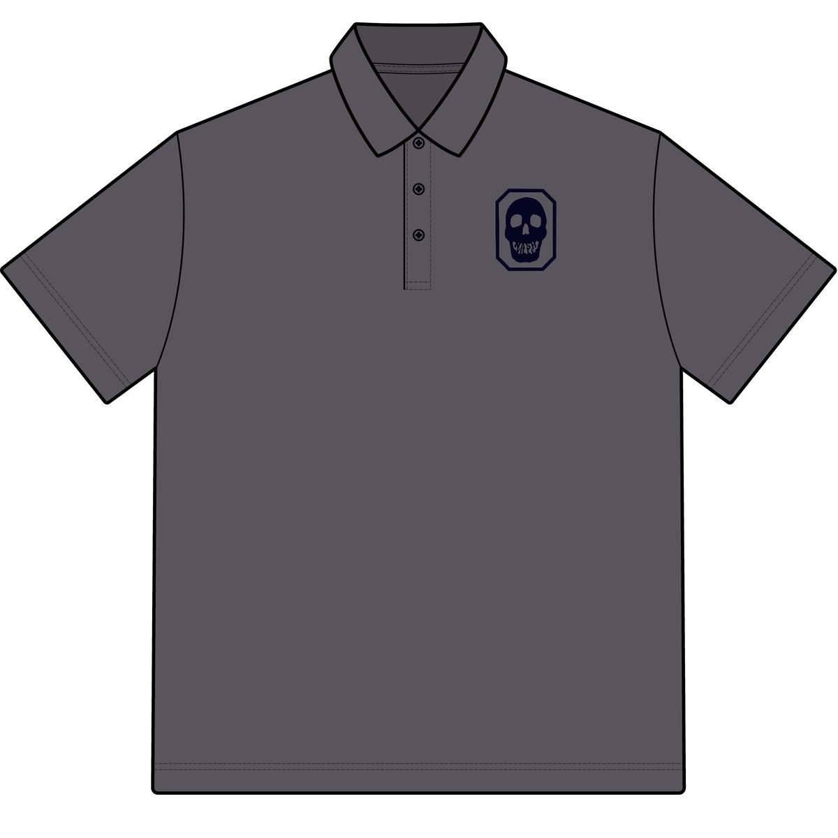SkullTeeth Crest Men's Pique Polo