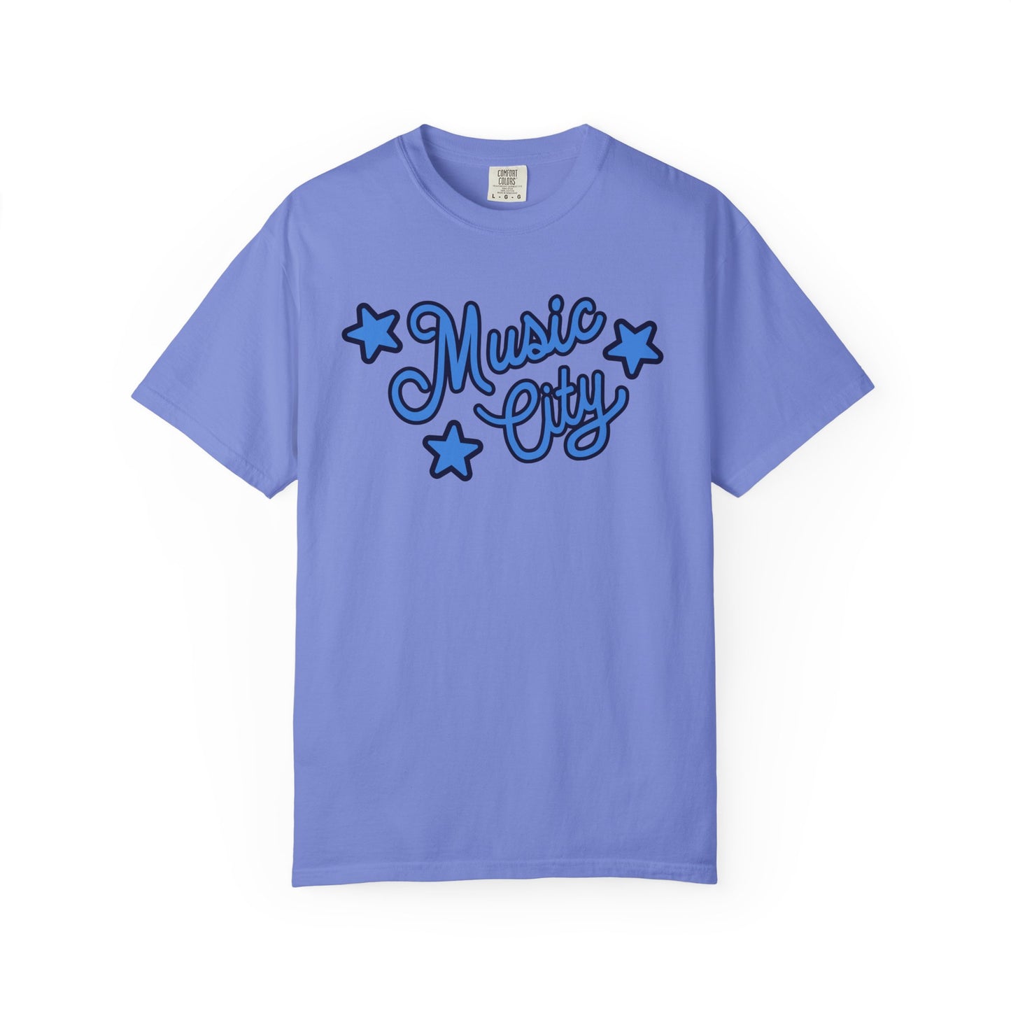 Music City Script Stars Unisex Garment-Dyed T-shirt