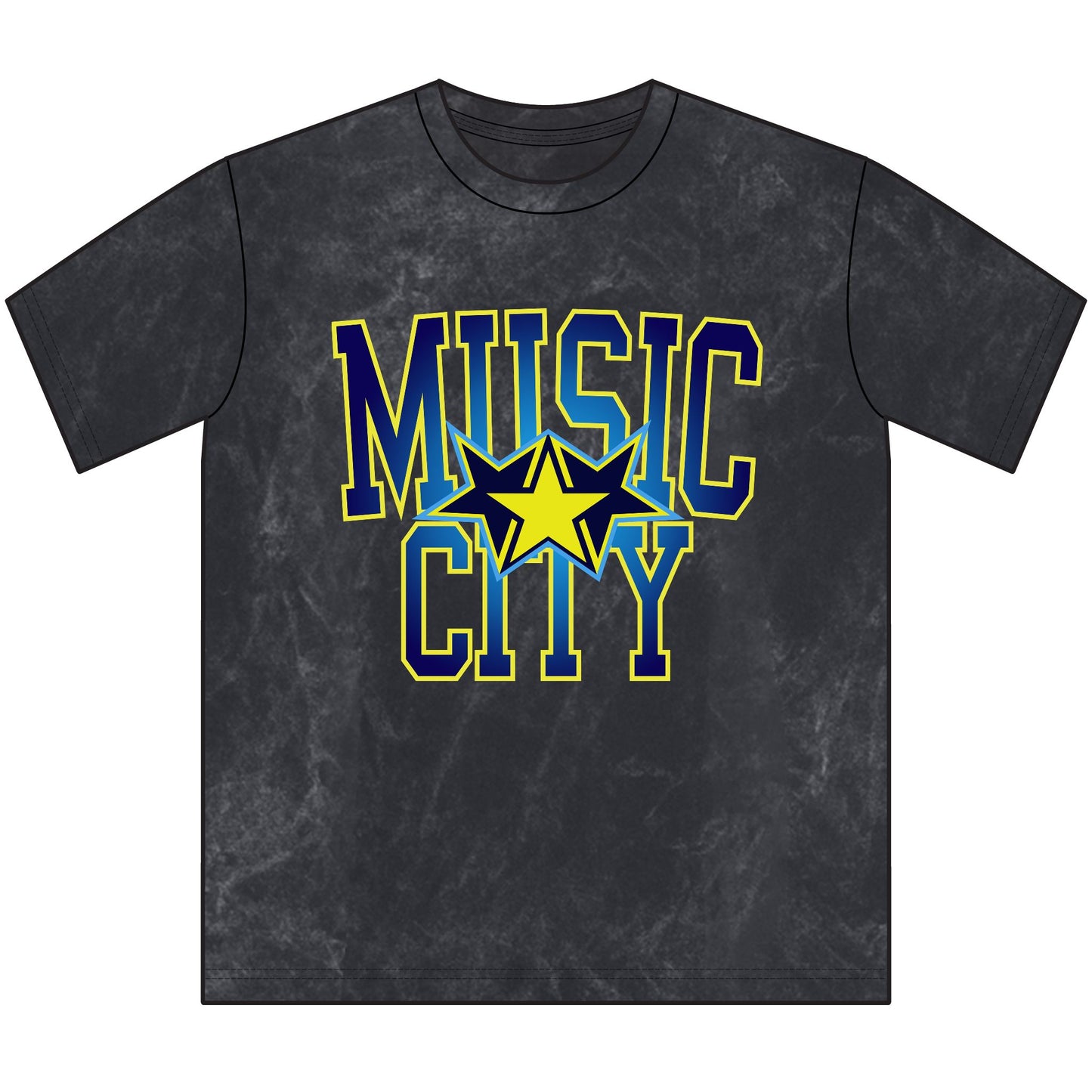 Music City 3 Star crest Vintage Crewneck Tee