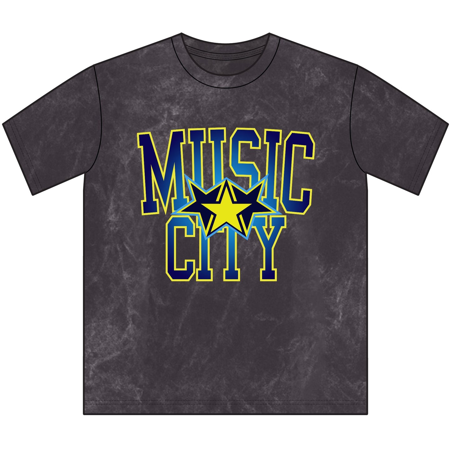 Music City 3 Star crest Vintage Crewneck Tee