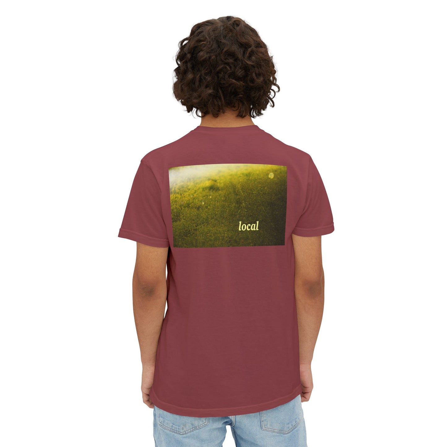 Local Yellow dingy flowers Garment-Dyed Pocket T-Shirt