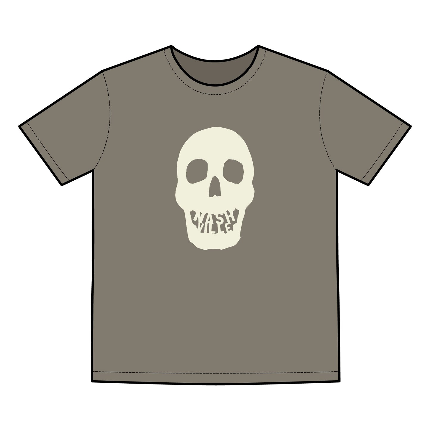 NashTeeth Skull Men's Staple Faded Tee