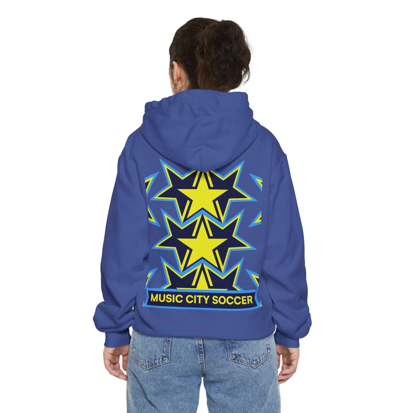 3 star refract Garment-Dyed Hoodie