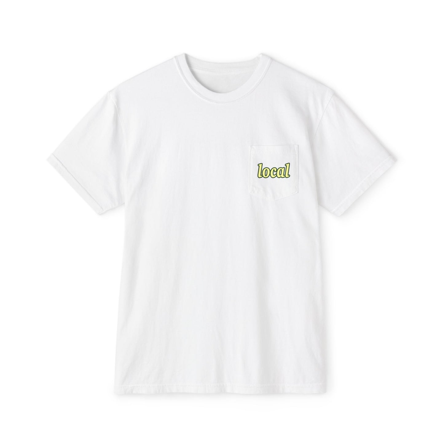 Local Yellow dingy flowers Garment-Dyed Pocket T-Shirt
