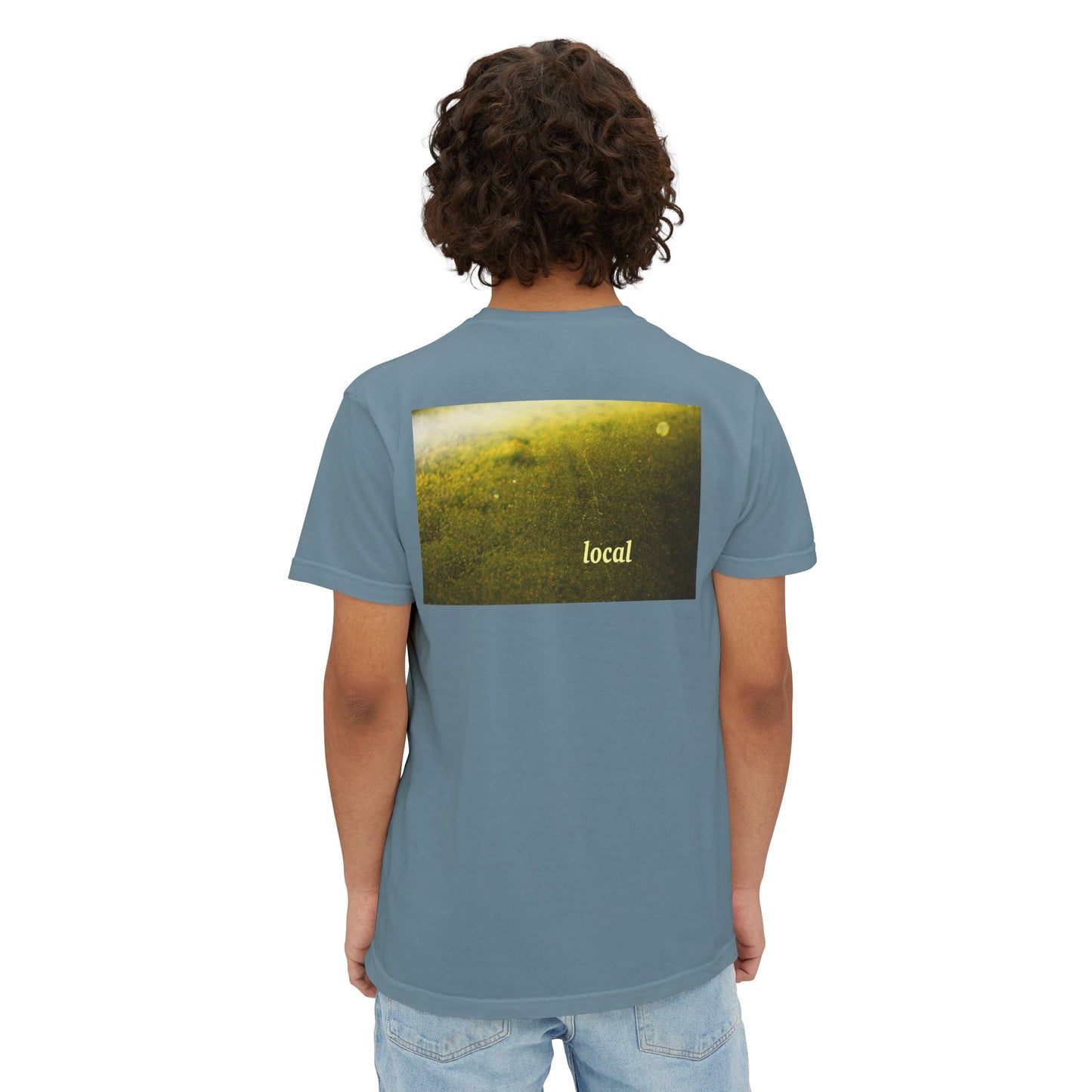Local Yellow dingy flowers Garment-Dyed Pocket T-Shirt