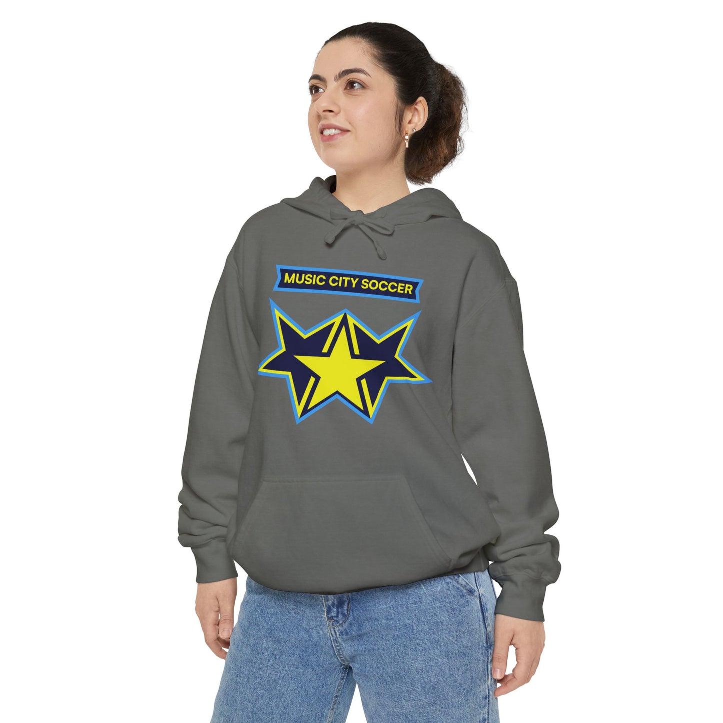 3 star refract Garment-Dyed Hoodie