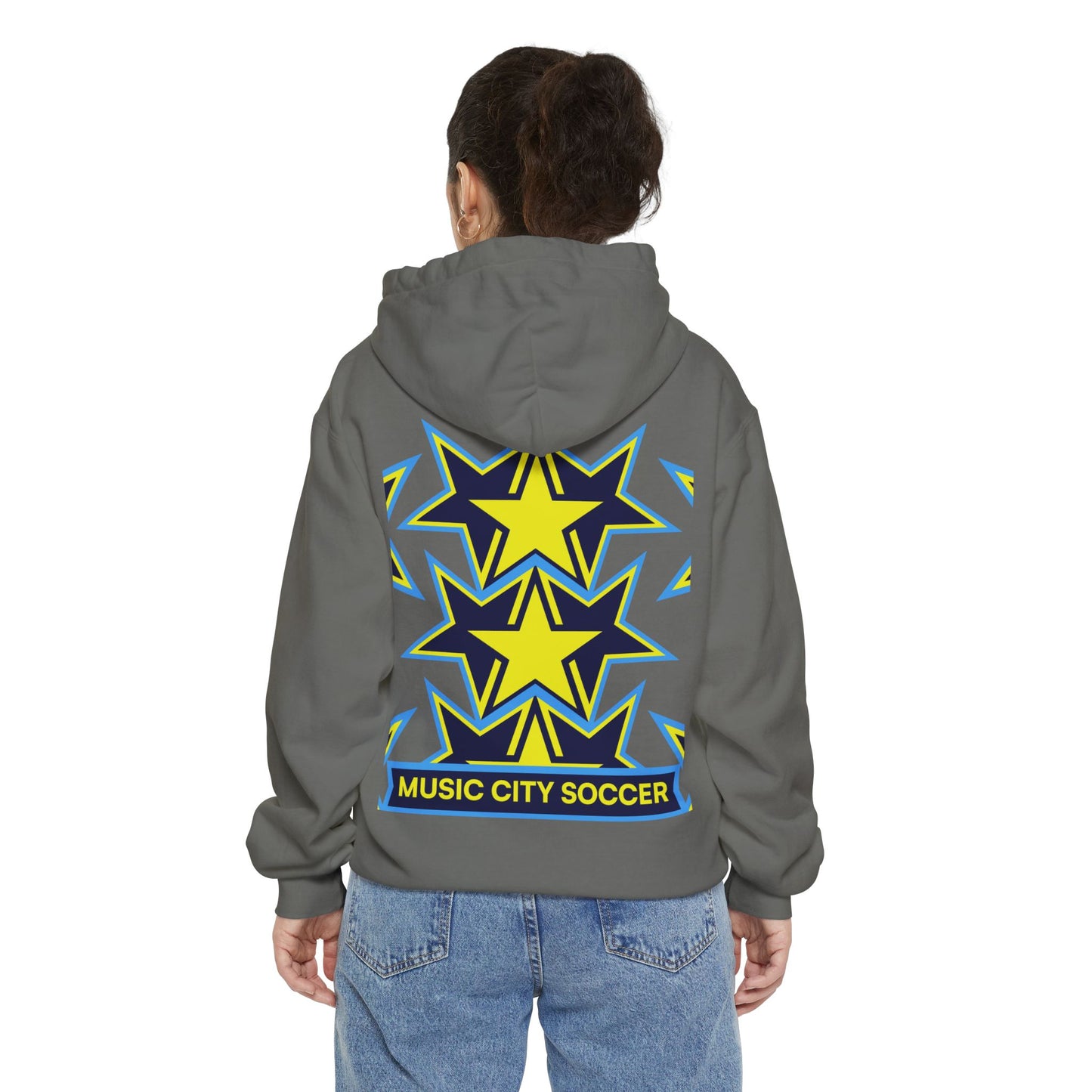 3 star refract Garment-Dyed Hoodie