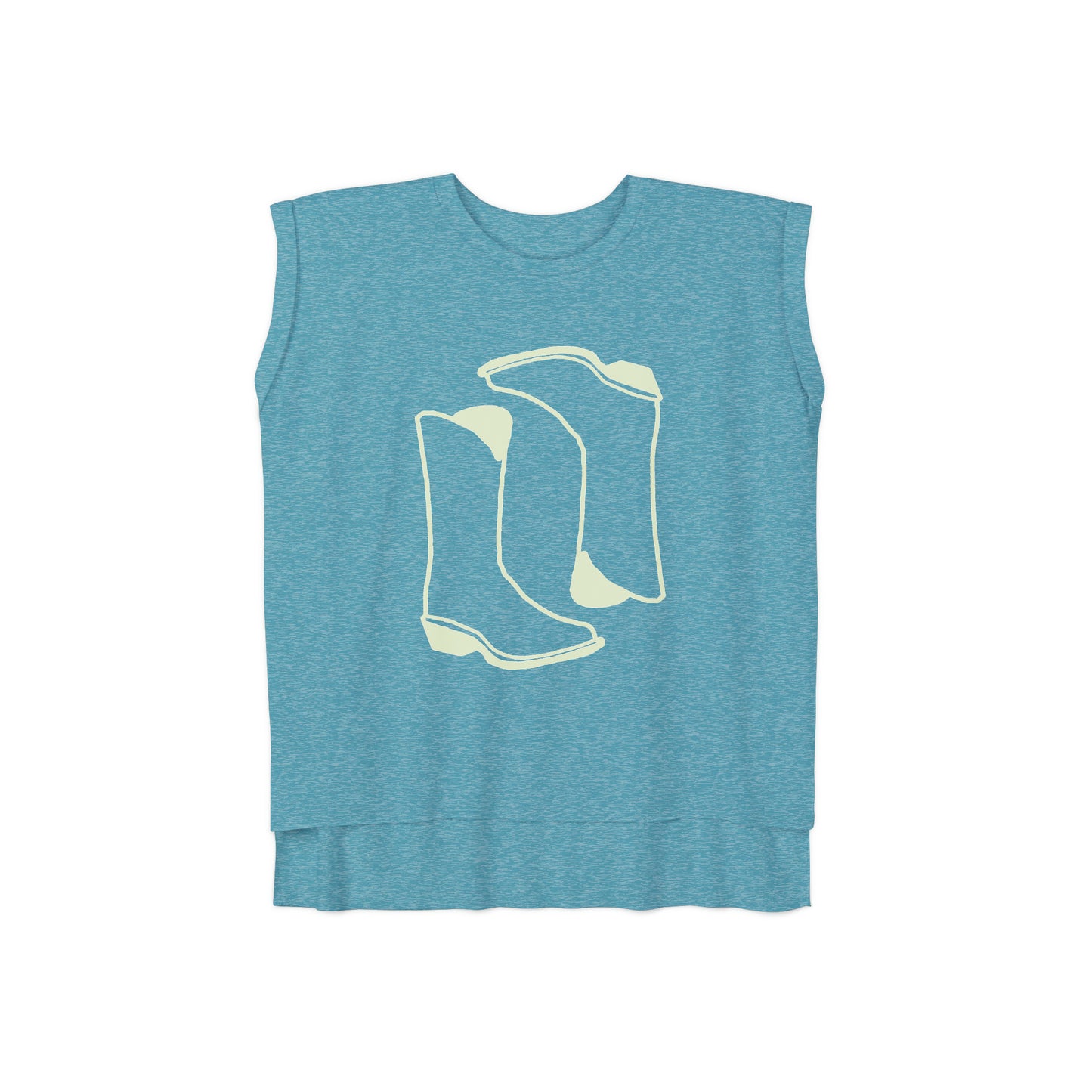 2Boots Women’s Flowy Rolled Cuffs Muscle Tee