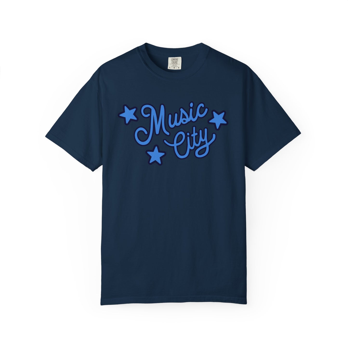 Music City Script Stars Unisex Garment-Dyed T-shirt