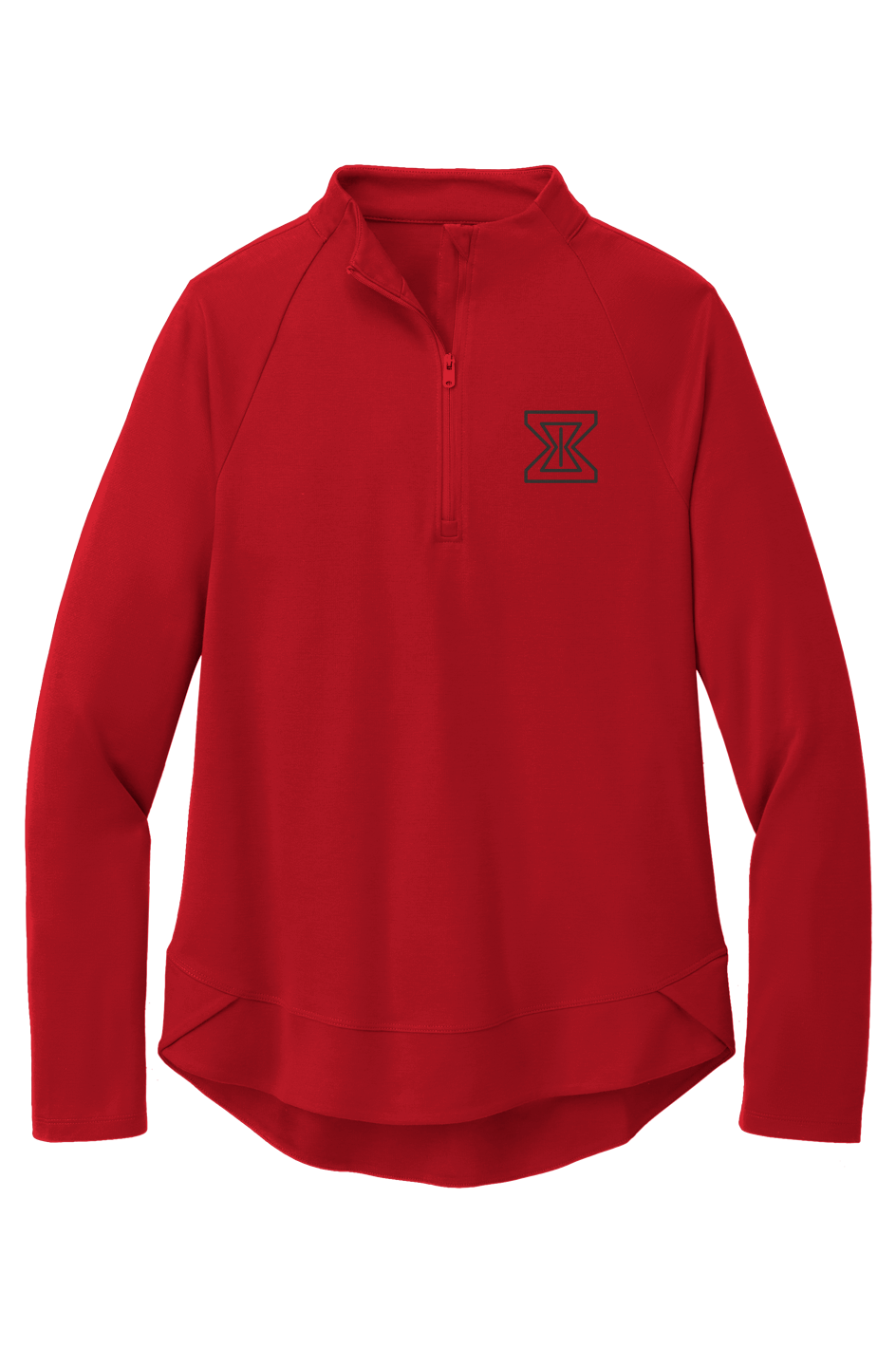 Chronoscape Womens tulip Hem 1/4-Zip