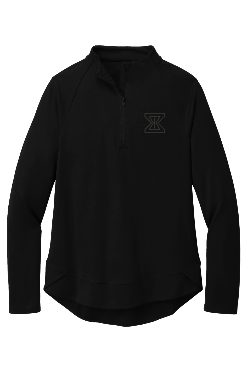 Chronoscape Womens tulip Hem 1/4-Zip