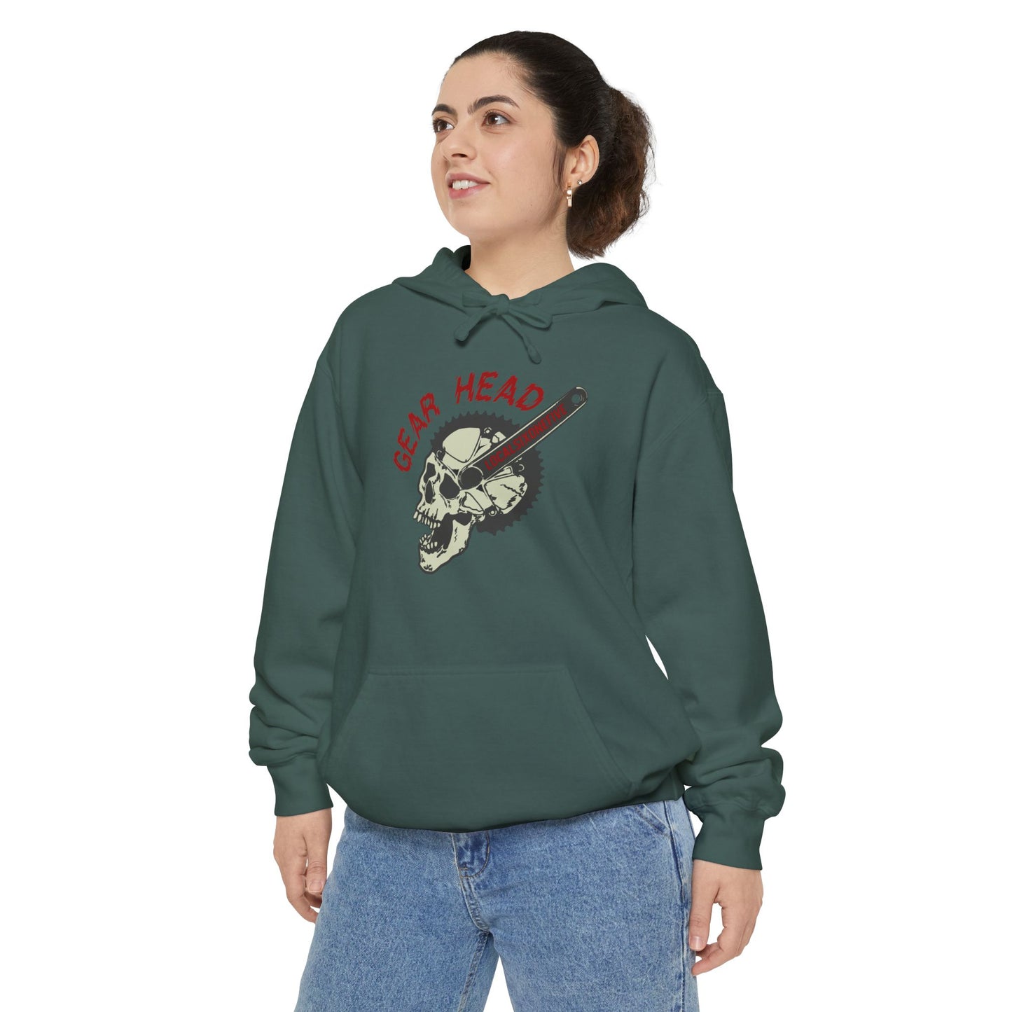 Gear Head Unisex Garment-Dyed Hoodie