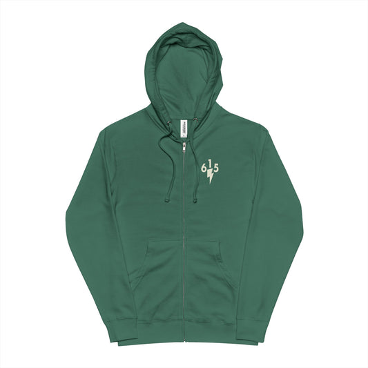 615 TCB Unisex Fleece Zip Up Hoodie