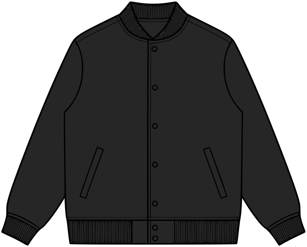 Local Bolt Line Felt Bomber Jacket