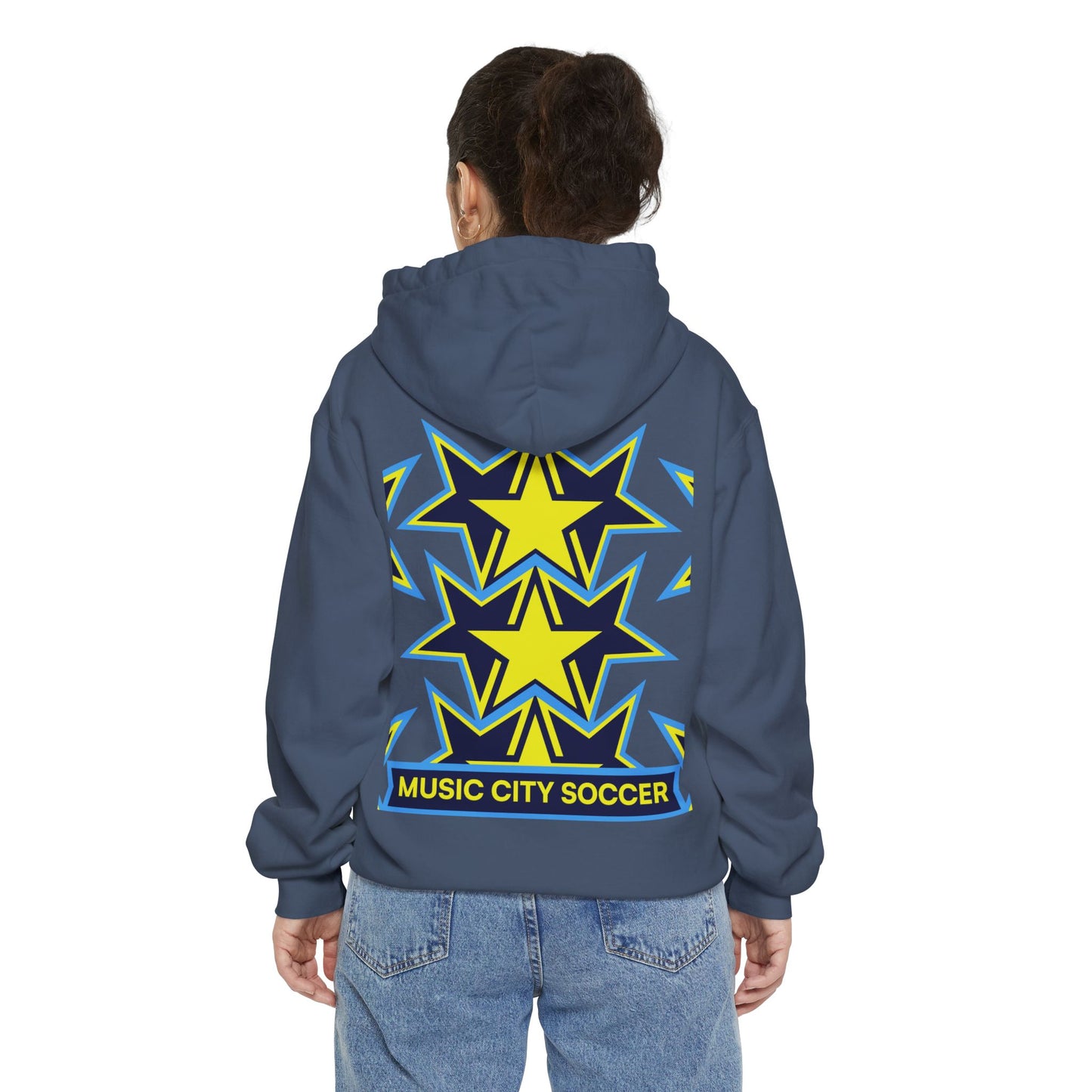 3 star refract Garment-Dyed Hoodie