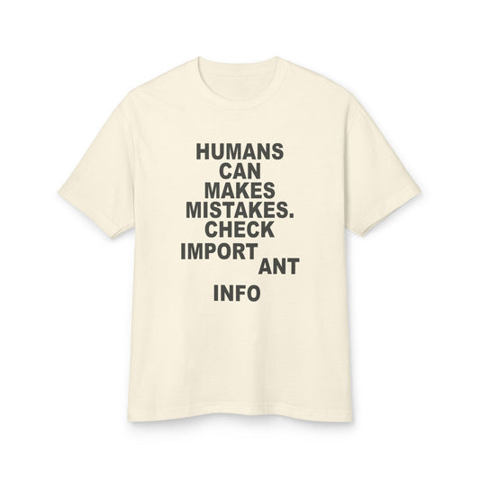 Human Mistakes Garment-Dyed Heavyweight Cotton Tee