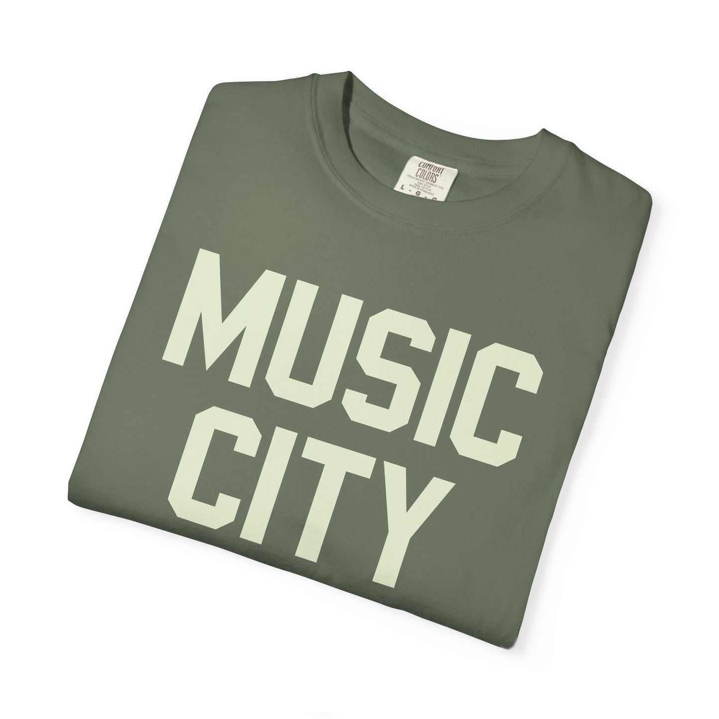 Music City Blocky Unisex Garment-Dyed T-shirt